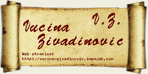 Vucina Živadinović vizit kartica